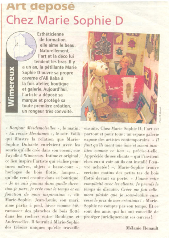 M&eacute;lanie Renault d&eacute;couvre la boutique pour l'Echo du Pas de Calais